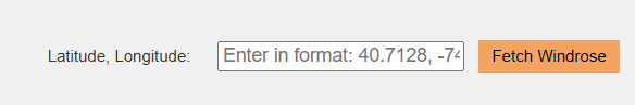 Latitude / Longitude Input