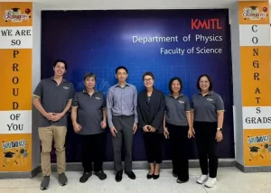 Dr. Wichai Pattanapol of Polar Dynamix standing with KMITL Department of Physics faculty members